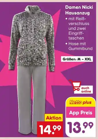 Netto Marken-Discount Damen nicki hausanzug Angebot