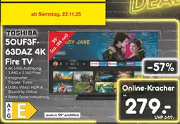 Netto Marken-Discount Toshiba 50uf3f-63daz 4k fire tv Angebot