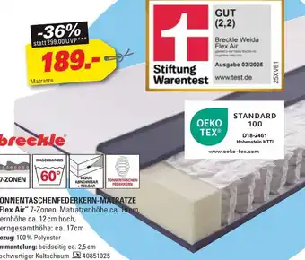 Höffner Breckle flex air 7-zonen-tonnentaschenfederkern-matratze Angebot