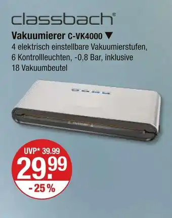 V Markt Classbach vakuumierer c-vk4000 Angebot