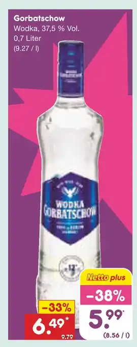 Netto Marken-Discount Gorbatschow wodka Angebot