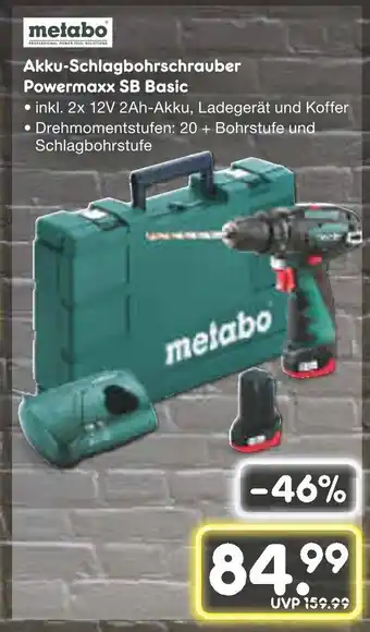 Netto Marken-Discount Metabo akku-schlagbohrschrauber powermaxx sb basic Angebot