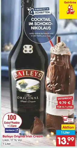 Netto Marken-Discount Baileys original irish cream Angebot