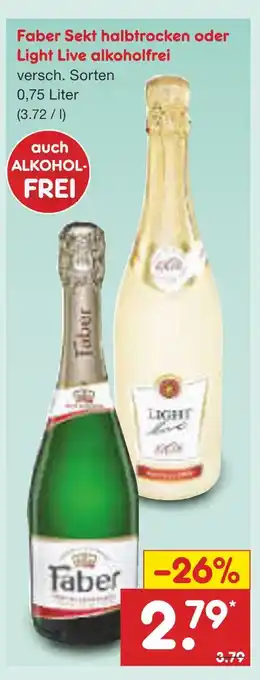 Netto Marken-Discount Faber sekt halbtrocken Angebot