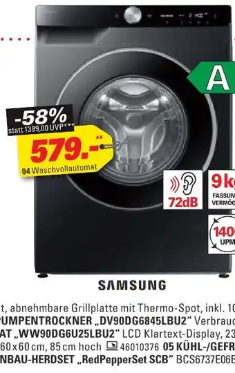 Höffner Samsung waschvollautomat „ww90dg6u25lbu2“ Angebot