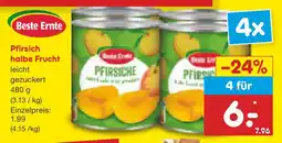 Netto Marken-Discount Beste ernte pfirsich halbe frucht Angebot
