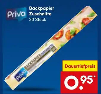 Netto Marken-Discount Priva backpapier zuschnitte Angebot