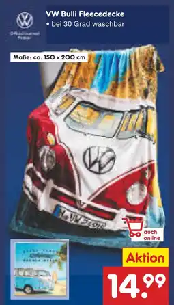 Netto Marken-Discount Volkswagen vw bulli fleecedecke Angebot