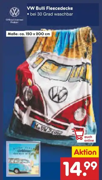 Netto Marken-Discount Volkswagen vw bulli fleecedecke Angebot