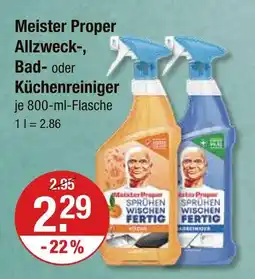 V Markt Meister proper allzweckreiniger Angebot