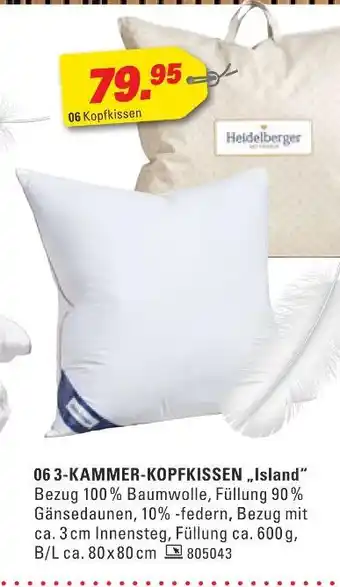 Höffner Heidelberger 3-kammer-kopfkissen 'island' Angebot