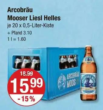 V Markt Arcobräu mooser liesl helles Angebot