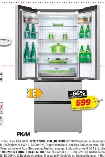 Höffner Pkm kühl-/gefrierkombination fd443enfdix Angebot