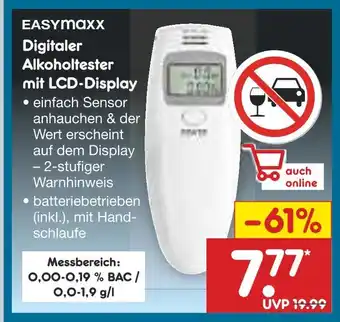 Netto Marken-Discount Easymaxx digitaler alkoholtester mit lcd-display Angebot