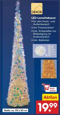Netto Marken-Discount Dekor led lamettabaum Angebot