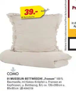 Höffner Como musselin-bettwäsche fransen Angebot