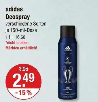 V Markt Adidas deospray Angebot