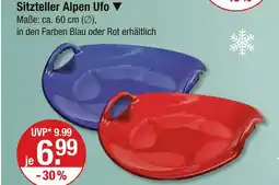 V Markt Sitzteller alpen ufo blau Angebot