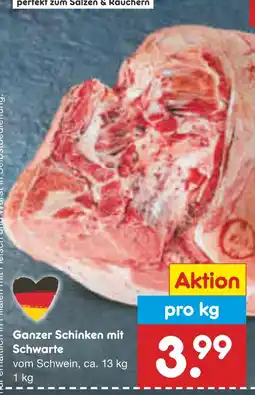 Netto Marken-Discount Ganzer schinken mit schwarte Angebot