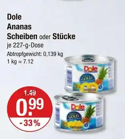 V Markt Dole ananas scheiben Angebot
