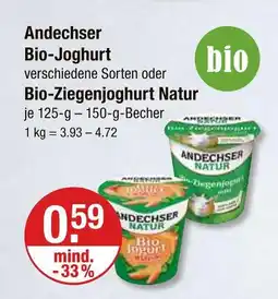 V Markt Andechser bio-joghurt Angebot