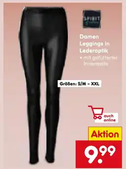Netto Marken-Discount Damen leggings in lederoptik Angebot