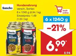 Netto Marken-Discount Sancho hundenahrung Angebot
