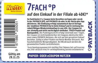 Netto Marken-Discount Payback 7fach °p Angebot