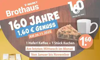 V Markt 1 haferl kaffee + 1 stück kuchen Angebot