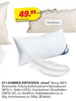 Höffner Heidelberger 3-kammer-kopfkissen „island“ Angebot
