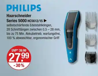 V Markt Philips haarschneider series 5000 hc5612/15 Angebot