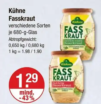 V Markt Kühne fasskraut Angebot