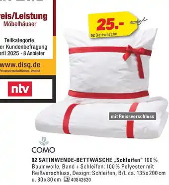 Höffner Como satinwende-bettwäsche 'schleifen' Angebot