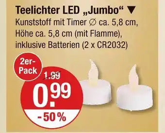 V Markt Teelichter led „jumbo“ Angebot