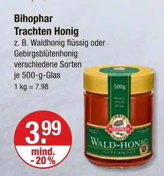 V Markt Bihophar trachten honig waldhonig Angebot