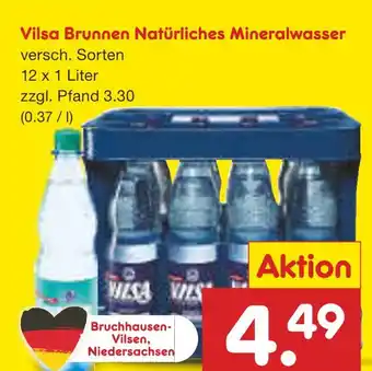 Netto Marken-Discount Vilsa brunnen natürliches mineralwasser Angebot