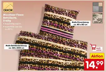 Netto Marken-Discount Dekor microfaser-fleece bettwäsche Angebot