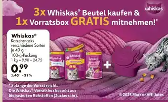 V Markt Whiskas katzensnacks Angebot