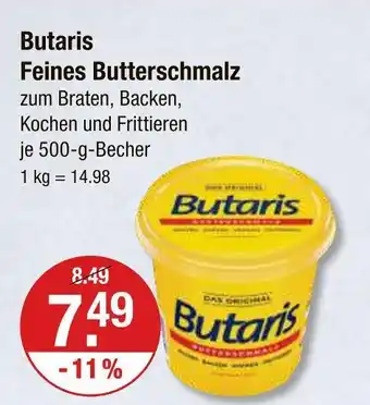 V Markt Butaris feines butterschmalz Angebot