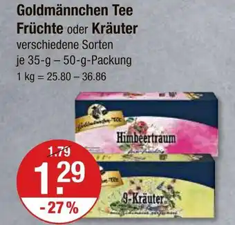 V Markt Goldmännchen früchte tee Angebot