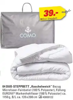 Höffner Como duo-steppbett „kuschelweich Angebot