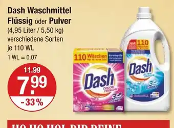 V Markt Dash waschmittel flüssig Angebot