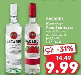 Kaufland Bacardi rum carta blanca Angebot