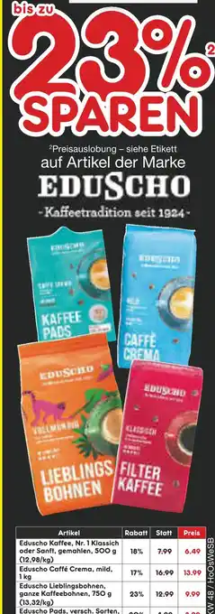 Netto Marken-Discount Eduscho kaffee nr. 1 klassisch oder sanft Angebot