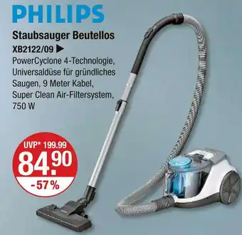 V Markt Philips staubsauger beutellos Angebot