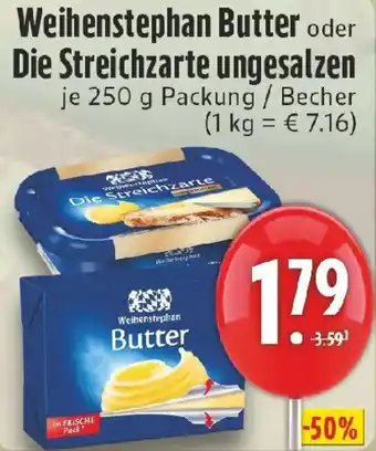 Weihenstephan Butter oder Die Streichzarte ungesalzen