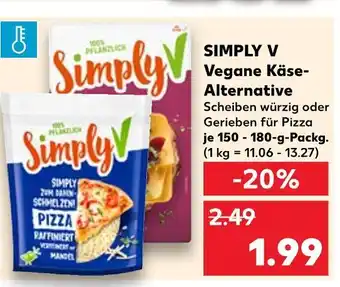 Kaufland Simply v vegane käse-alternative scheiben würzig Angebot