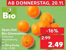Kaufland K-bio span./ital. bio-clementinen Angebot