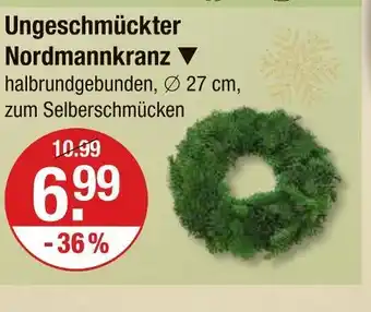 V Markt Ungeschmückter nordmannkranz Angebot
