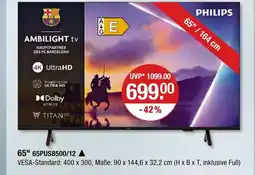 V Markt Philips ambilight tv 65 65pus8500/12 Angebot